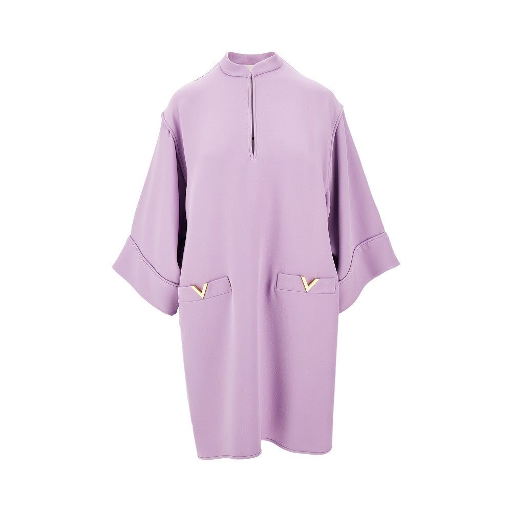 Mini abito in Cady Couture con dettagli VGold