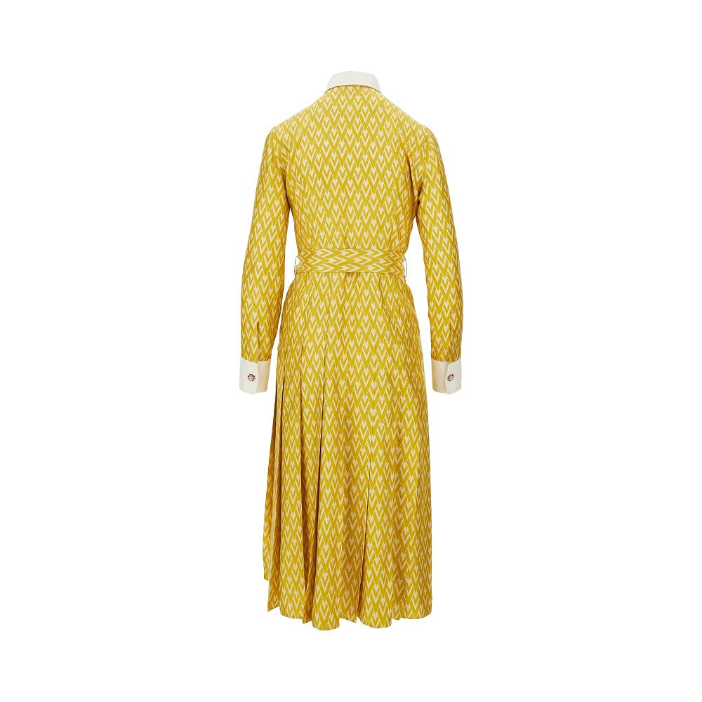 'Toute la V' silk shirt dress