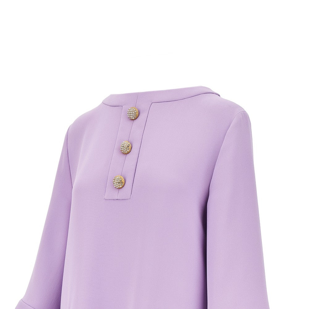 Cady long dress with jewelled buttons