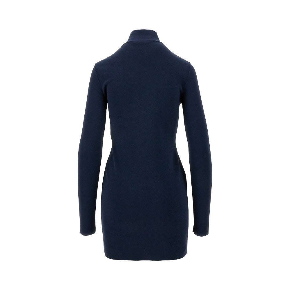 Mini abito in maglia con dettagli in pizzo