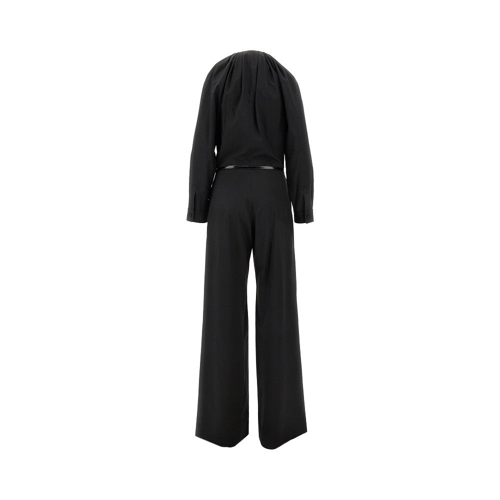Jumpsuit in lana con cintura