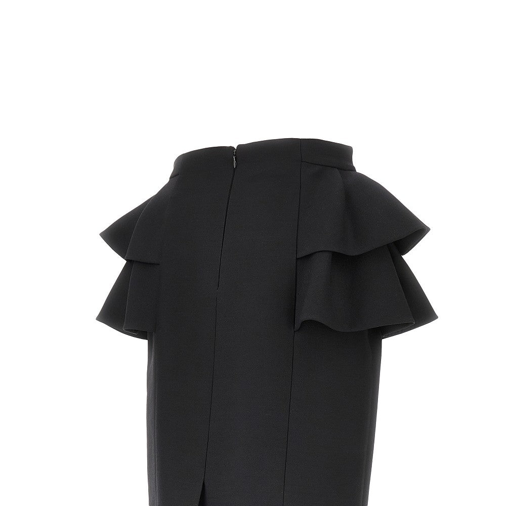 Gonna midi in Crepe Couture con ruches