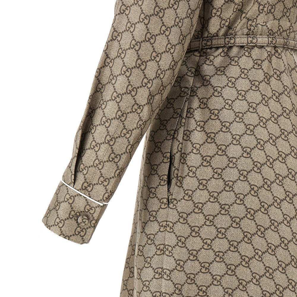Abito midi in twill di seta GG