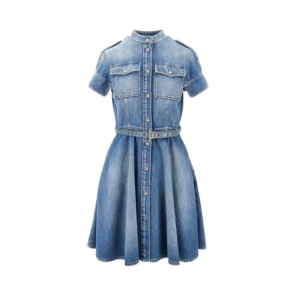 Mini abito chemisier in denim