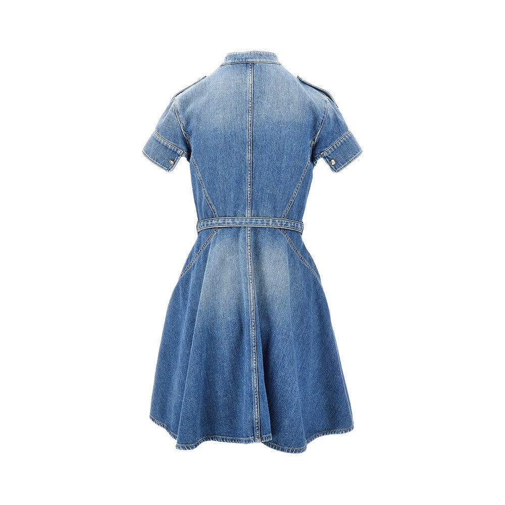 Mini abito chemisier in denim