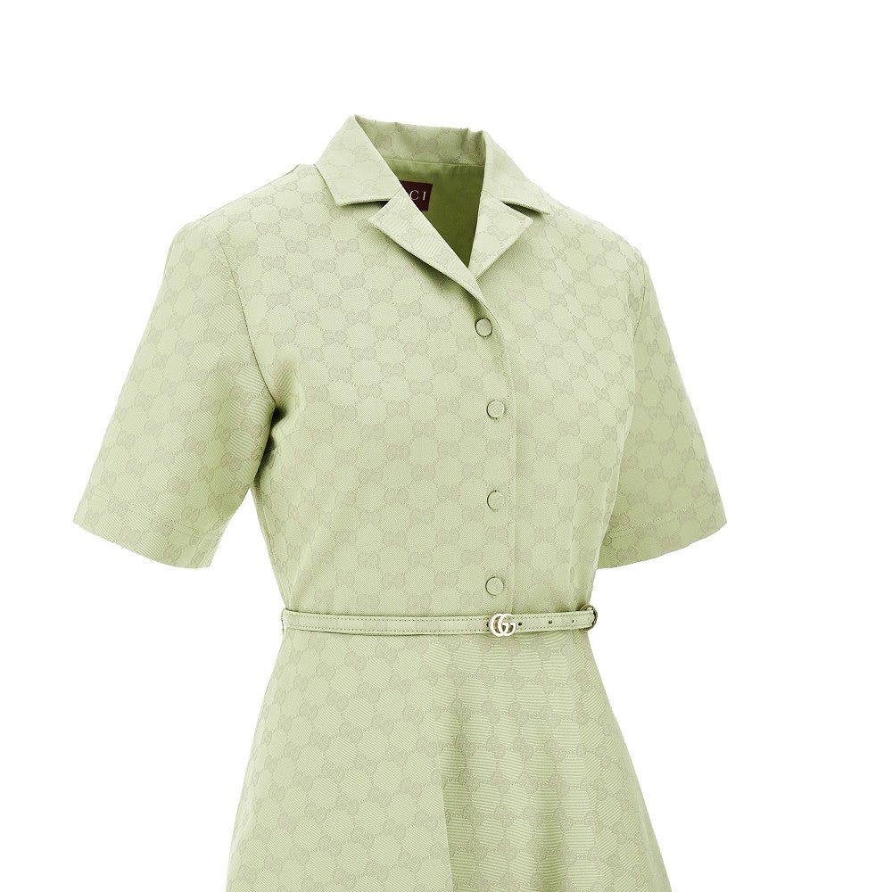 GG jacquard gabardine midi dress