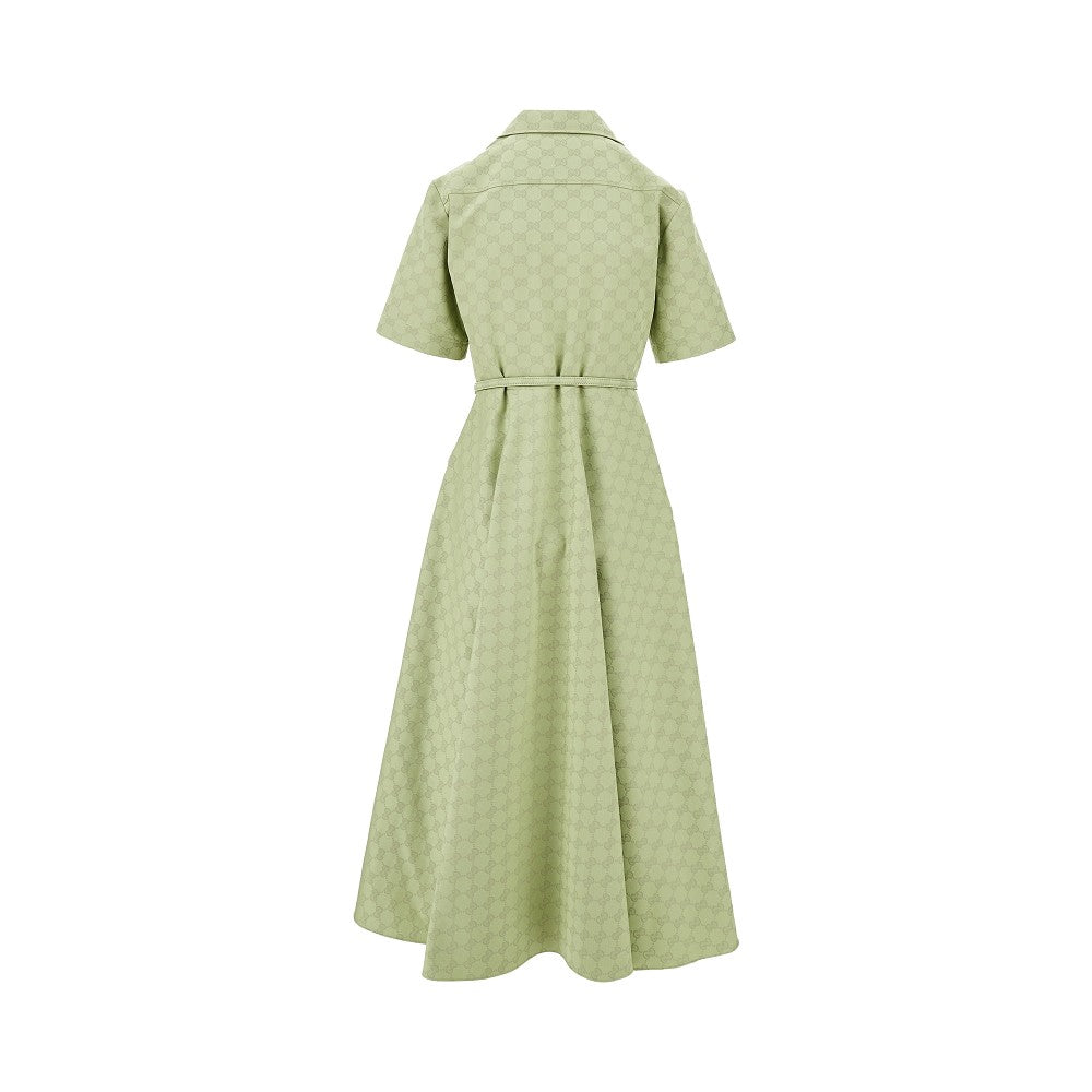 GG jacquard gabardine midi dress