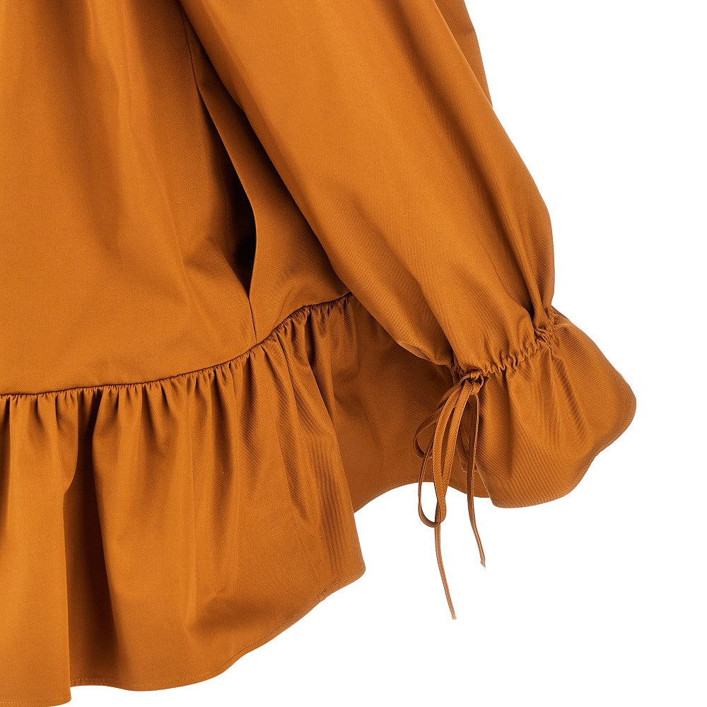 Mini abito in twill con balze