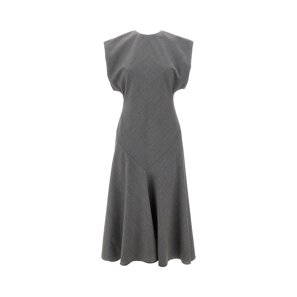 Wool-blend midi dress