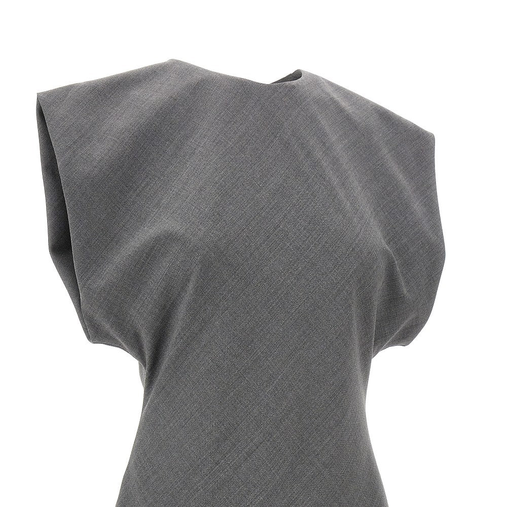 Wool-blend midi dress