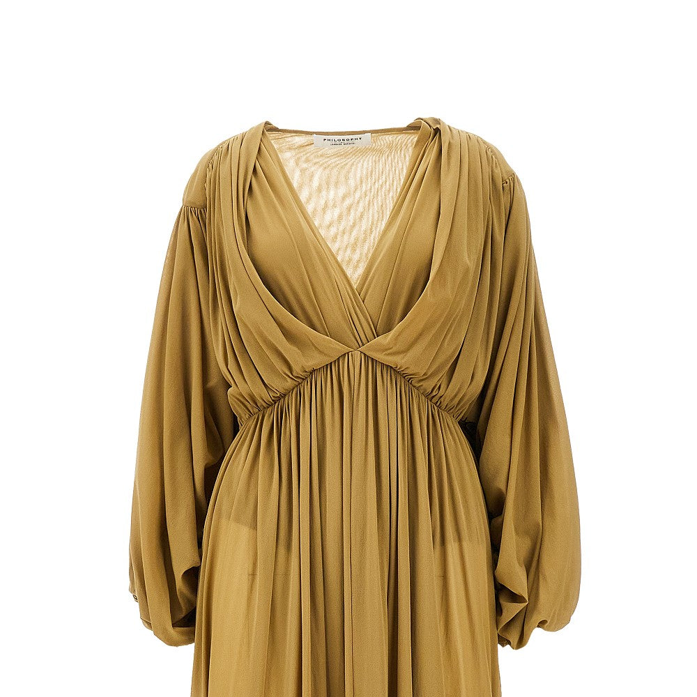 Abito lungo in tulle stretch