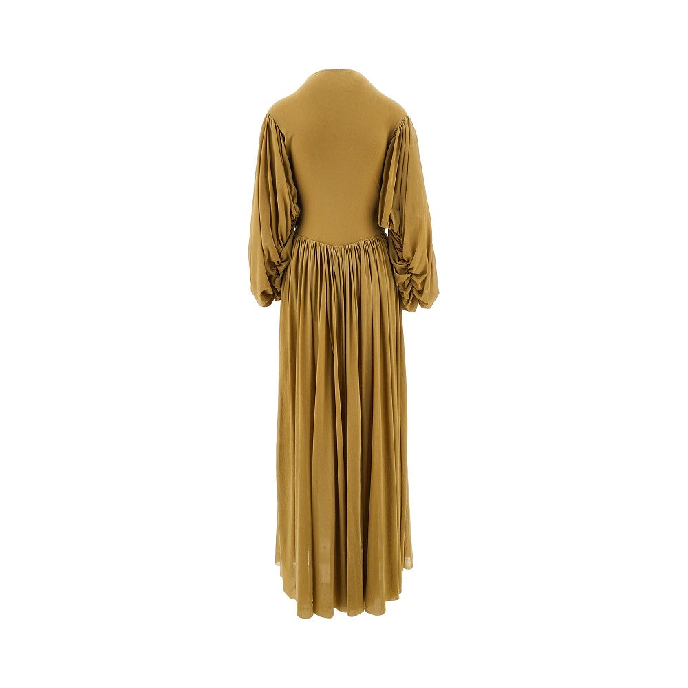Abito lungo in tulle stretch