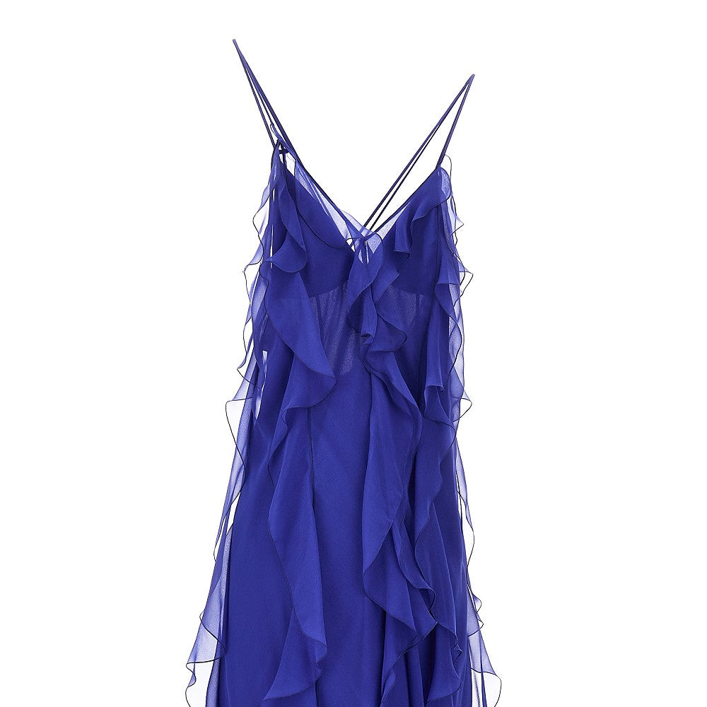 Abito in chiffon con ruches