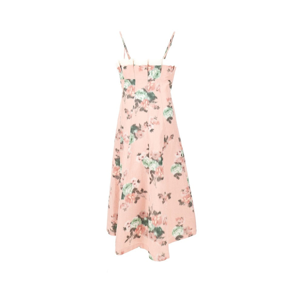 Floral print taffetà dress