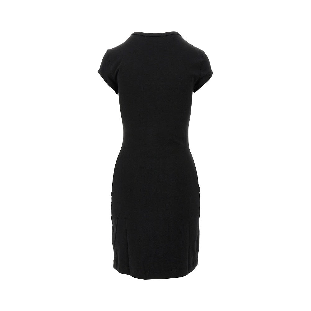 Mini abito in jersey con intarsio Oval D