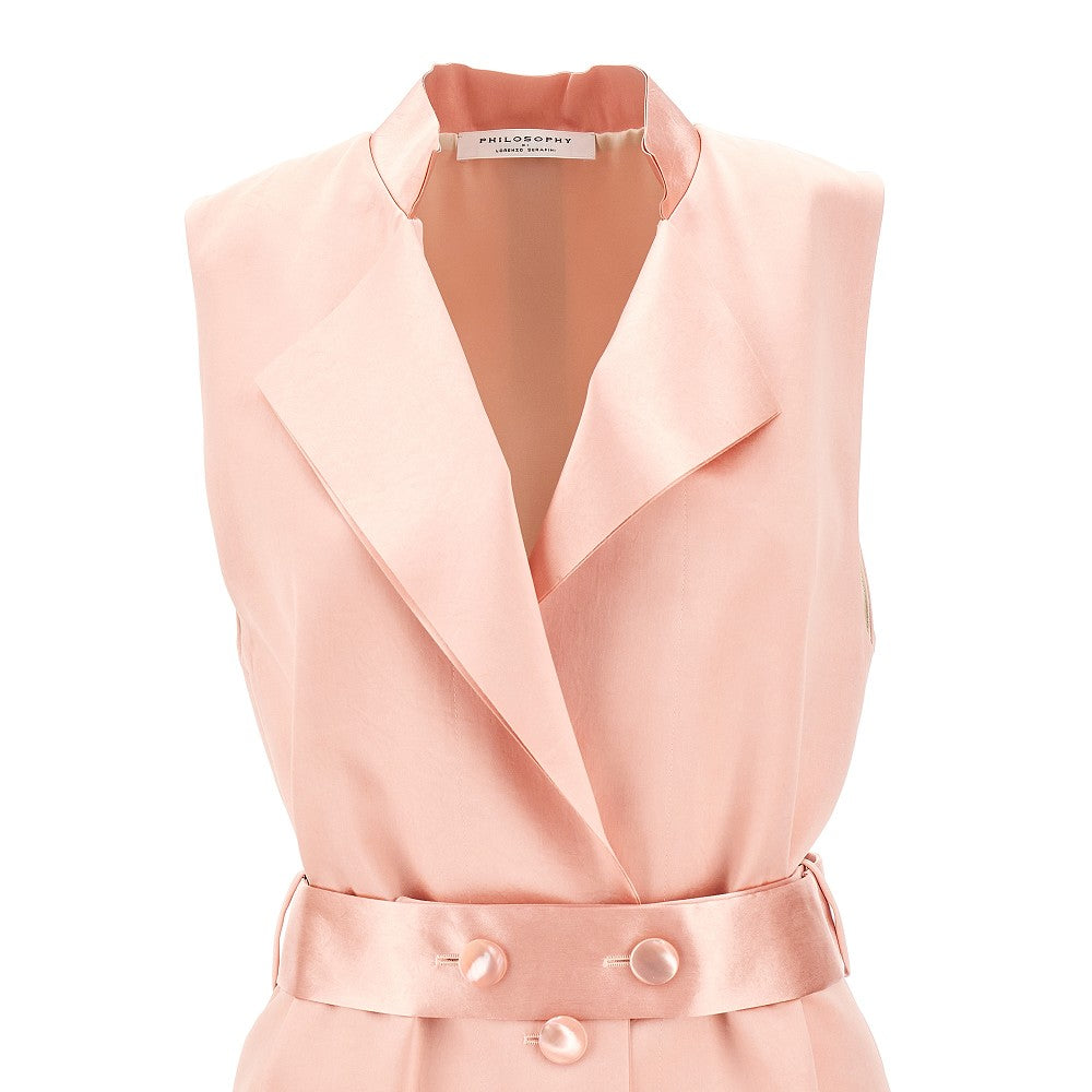 Duchesse long vest dress