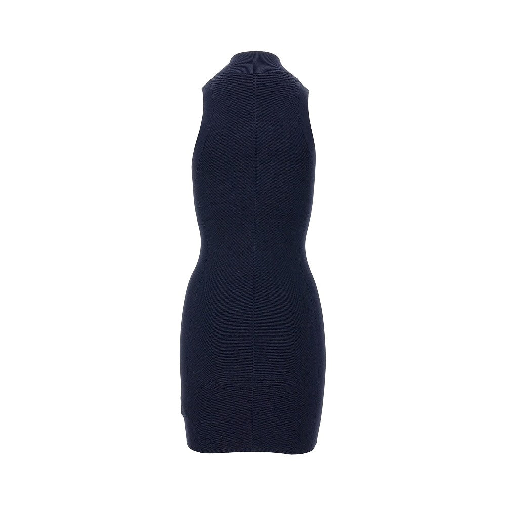 Mini abito in maglia con logo Oval D