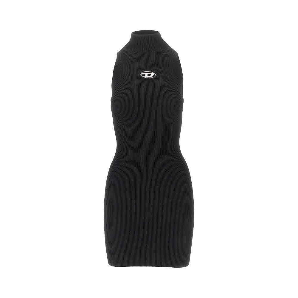 Knitted mini dress with Oval D logo