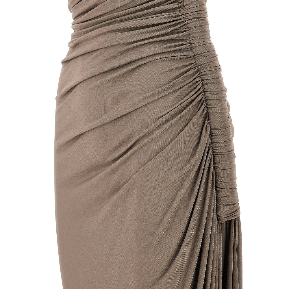 Abito midi in jersey drappeggiato