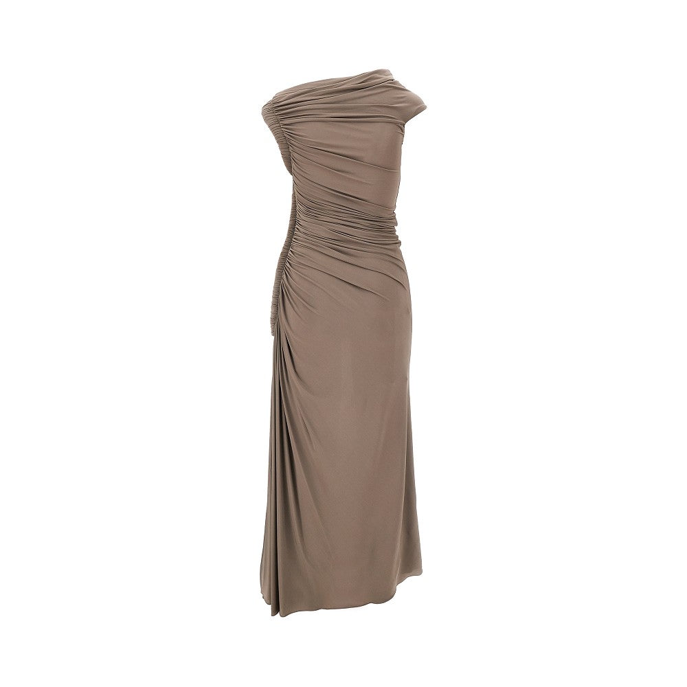 Abito midi in jersey drappeggiato