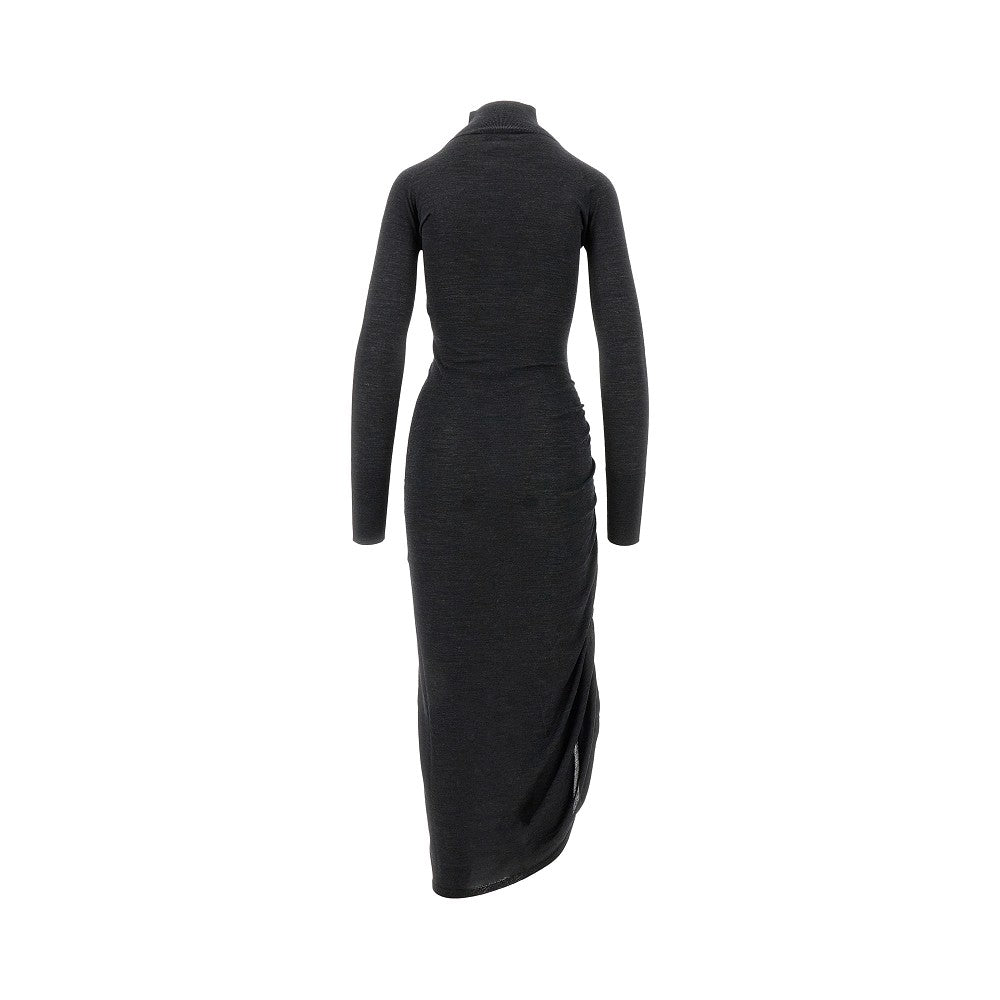 Abito midi drappeggiato in maglia