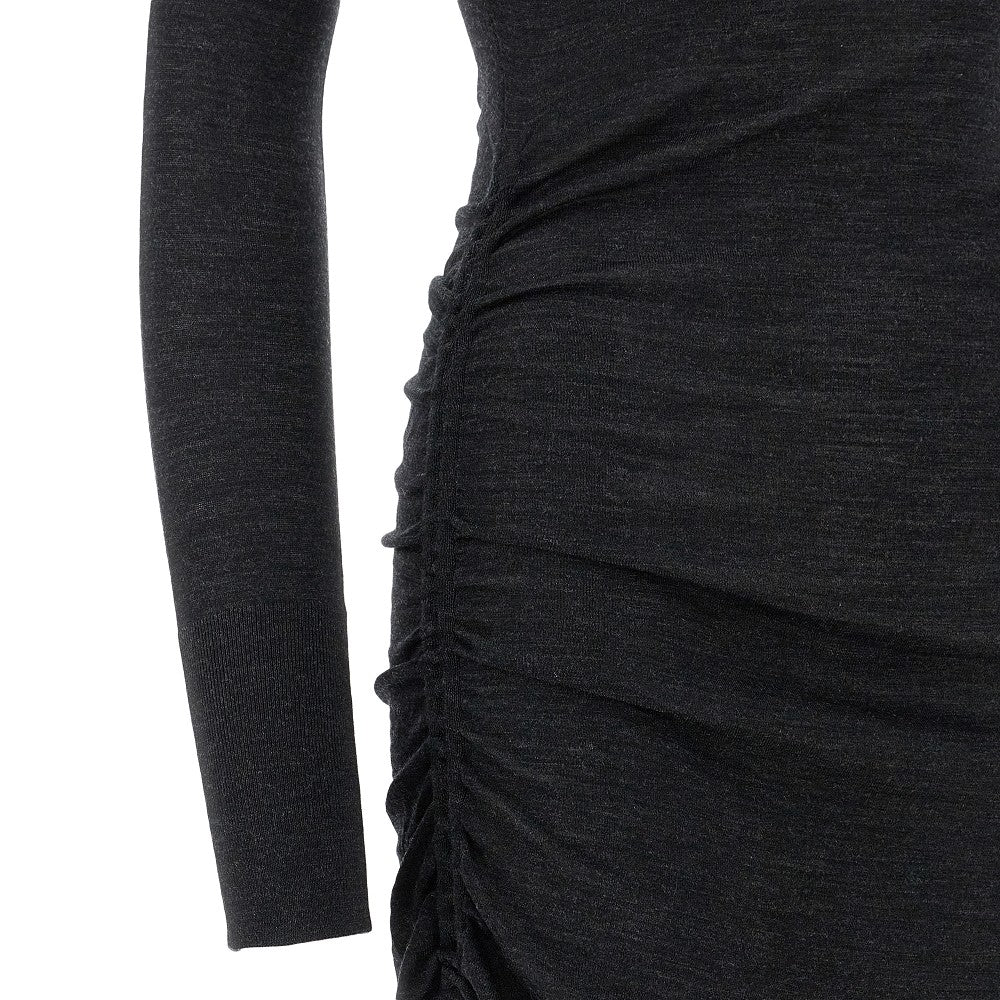 Abito midi drappeggiato in maglia