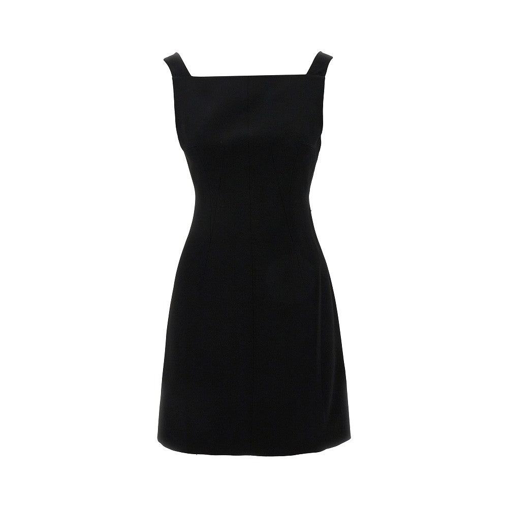 Crepe envers satin mini dress