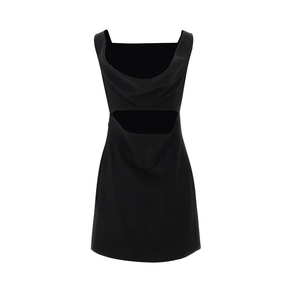 Crepe envers satin mini dress