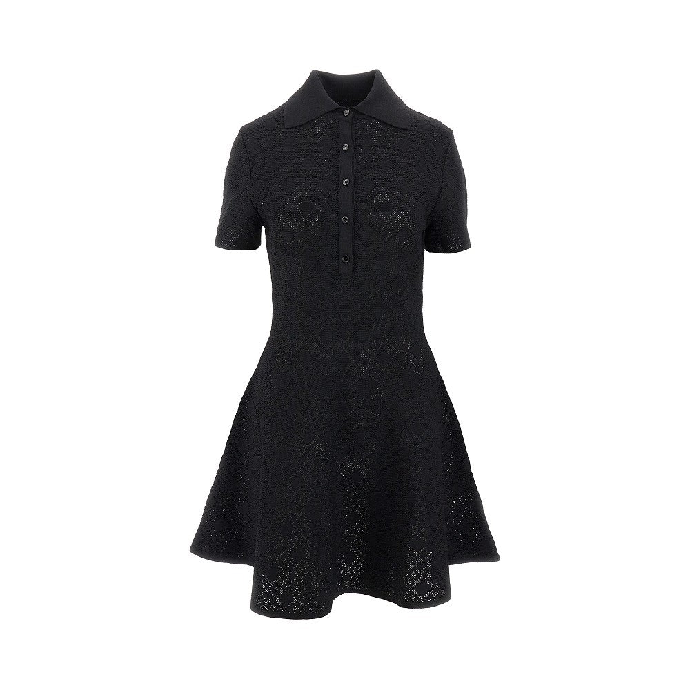 Monogram 72 jacquard knit midi dress