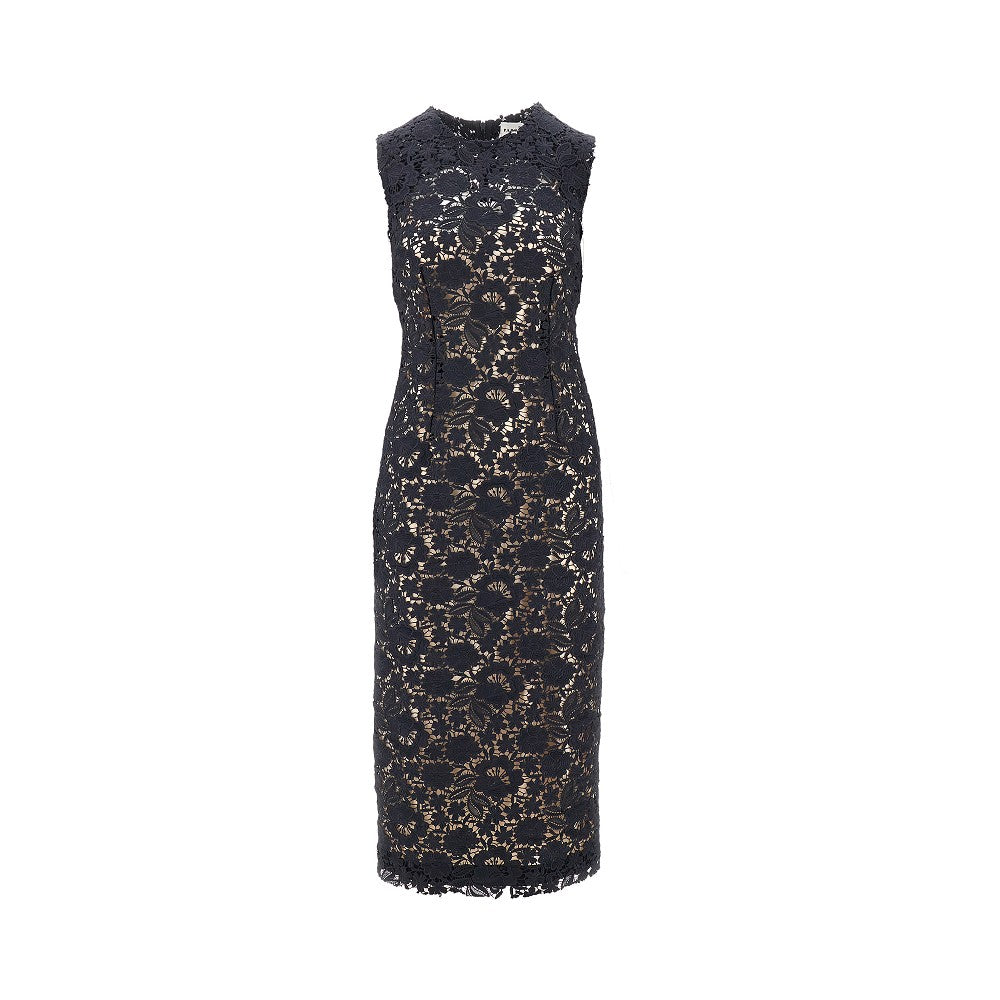 Abito midi in pizzo macramé