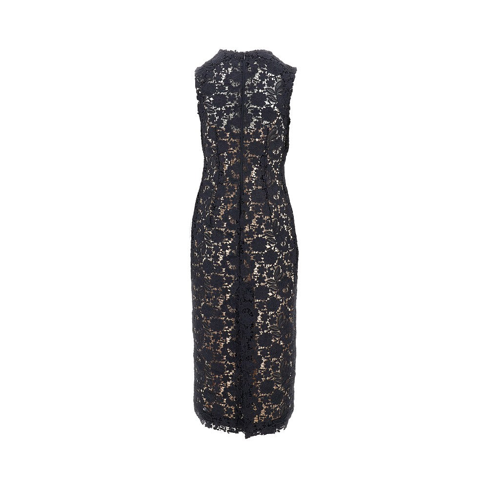 Abito midi in pizzo macramé