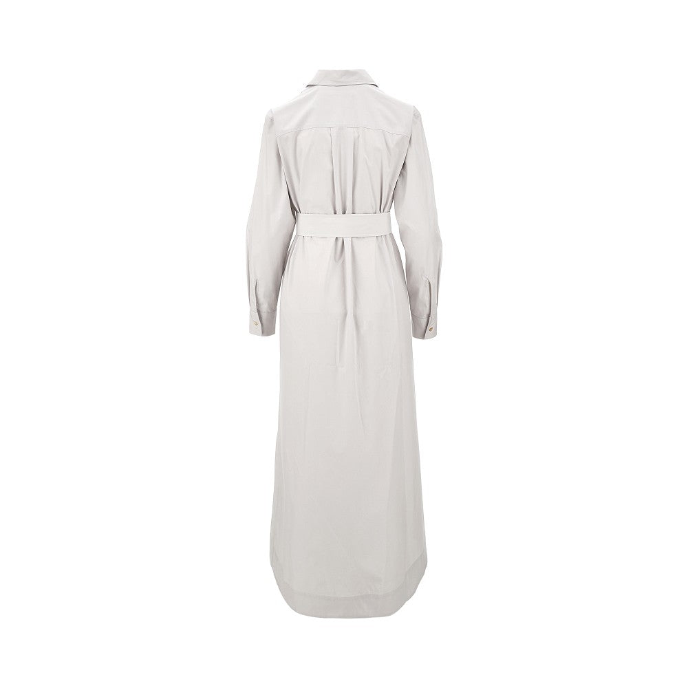 Long shirt dress with lace inserts