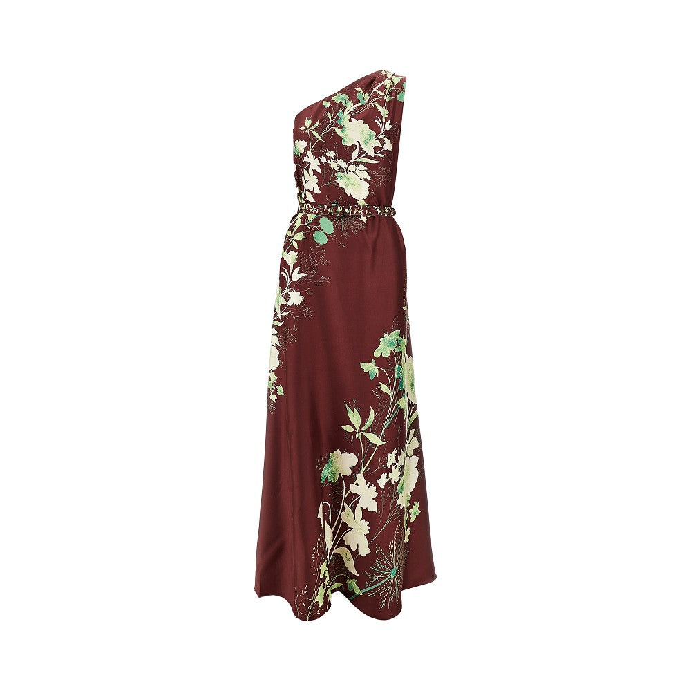 'Roy' silk one-shoulder dress
