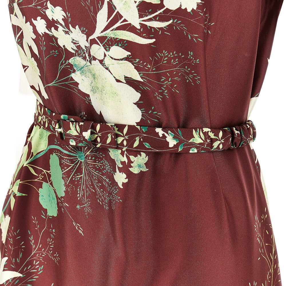 'Roy' silk one-shoulder dress