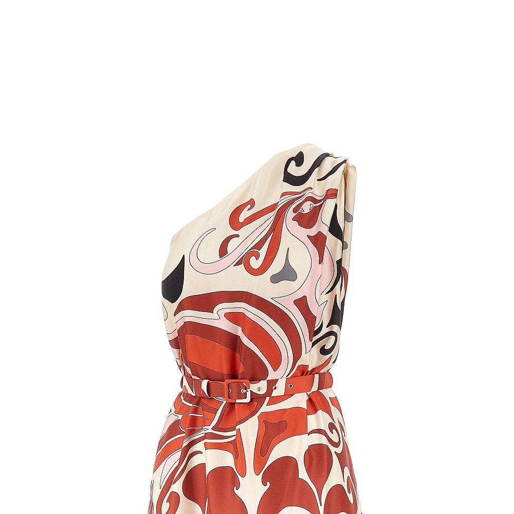 Abito monospalla 'Roy' in seta