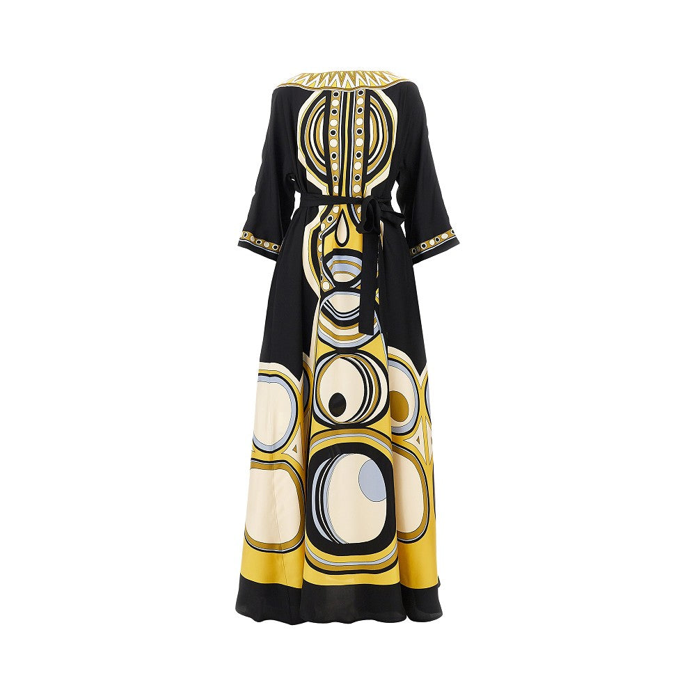 long sleeve muumuu dress Printed silk 'Muumuu' LA DOUBLE J – RBoutique BFWEEKEND1118 Size:130cm perfect for dinners or Buy Cibi Rose Tie