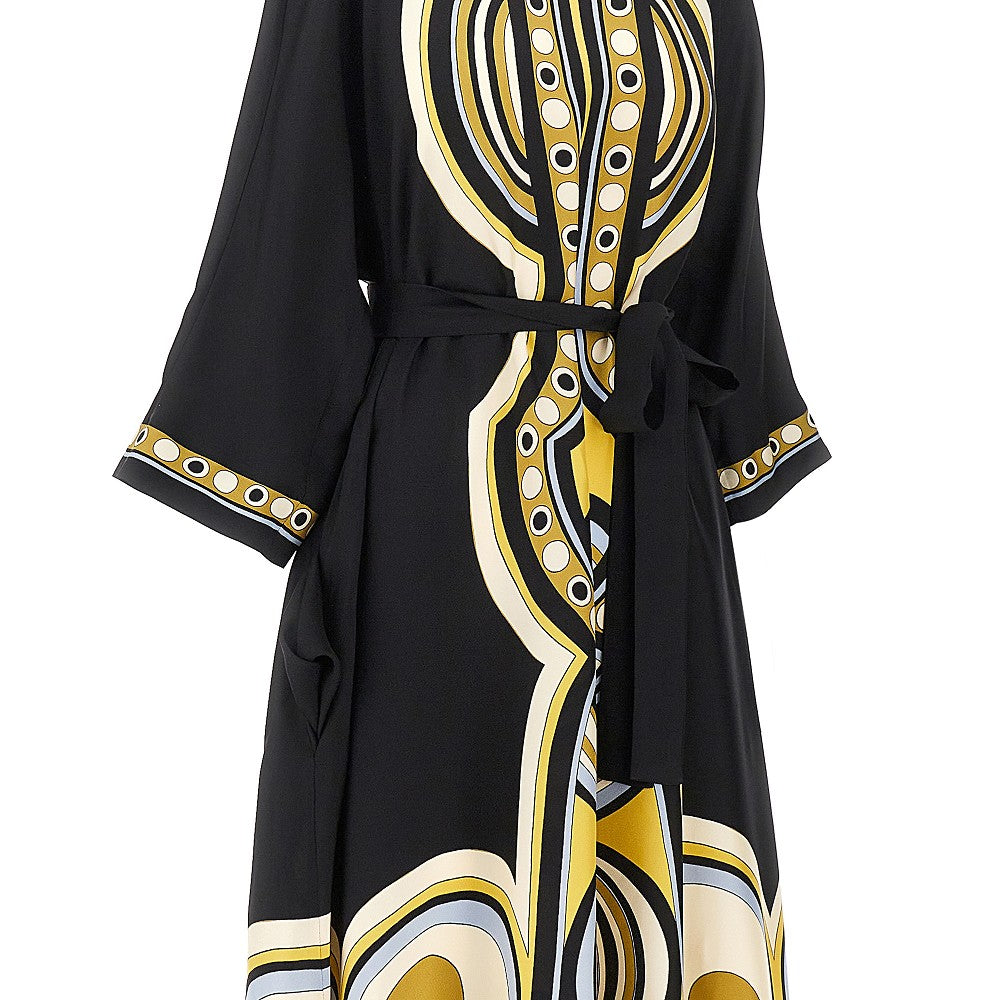 silk muumuu dress La DoubleJ, Muumuu printed silk twill maxi dress, Women, Multicolor, US 4, Dresses