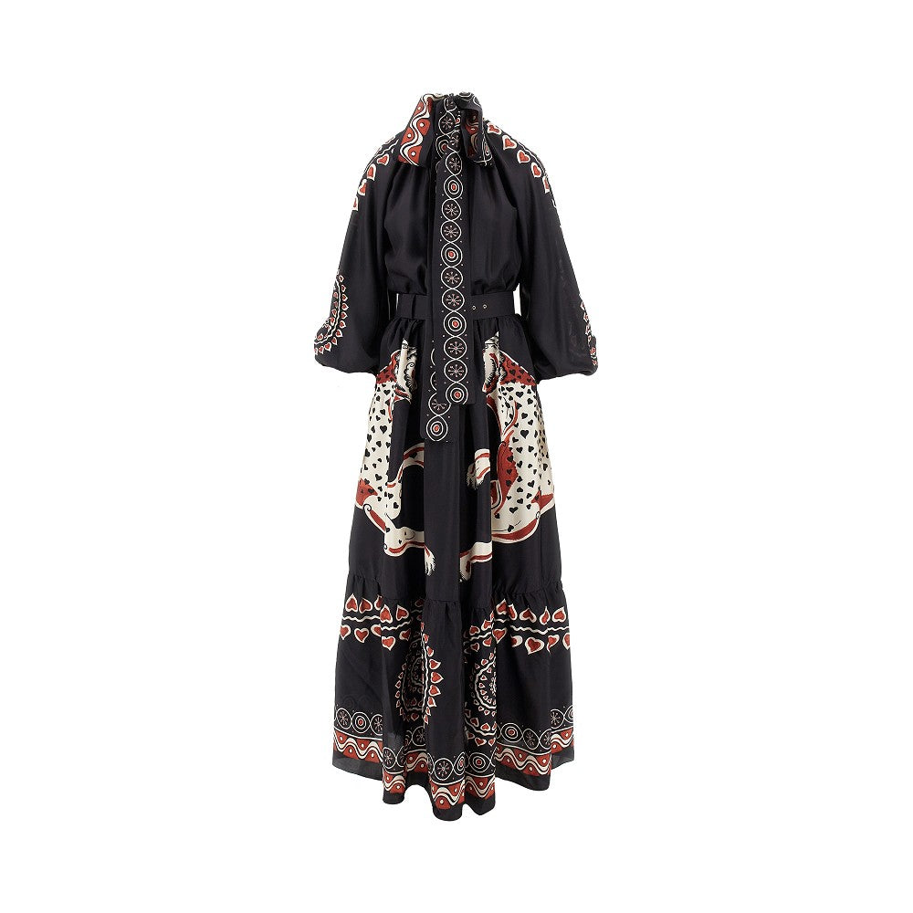 'Athena' silk long dress