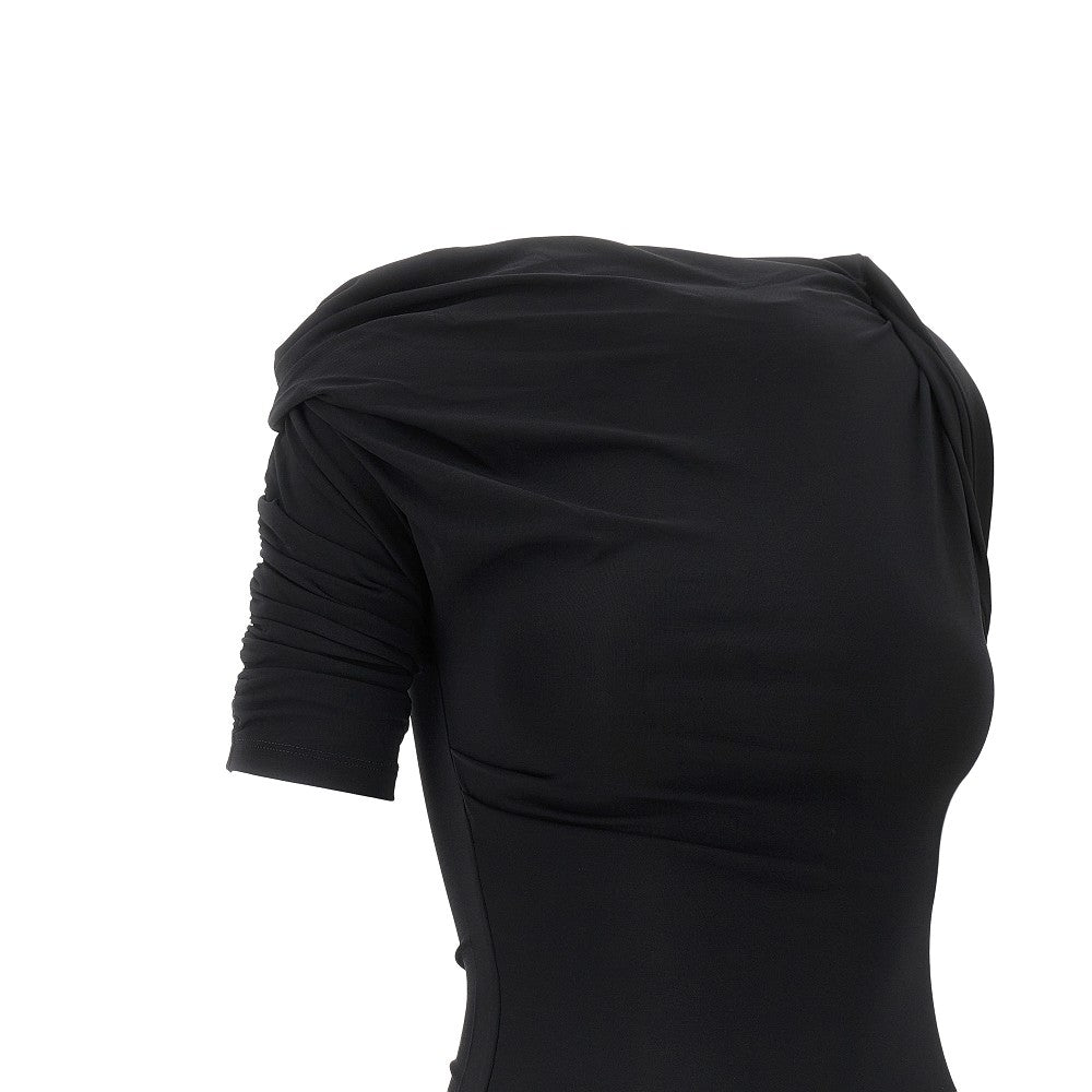 'Drapeado' jersey mini dress