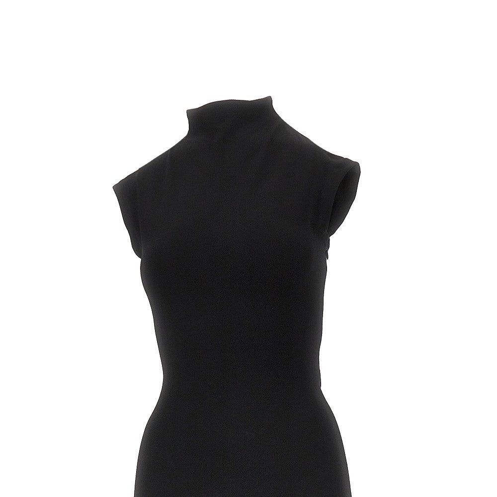 'Alba' crepe long dress