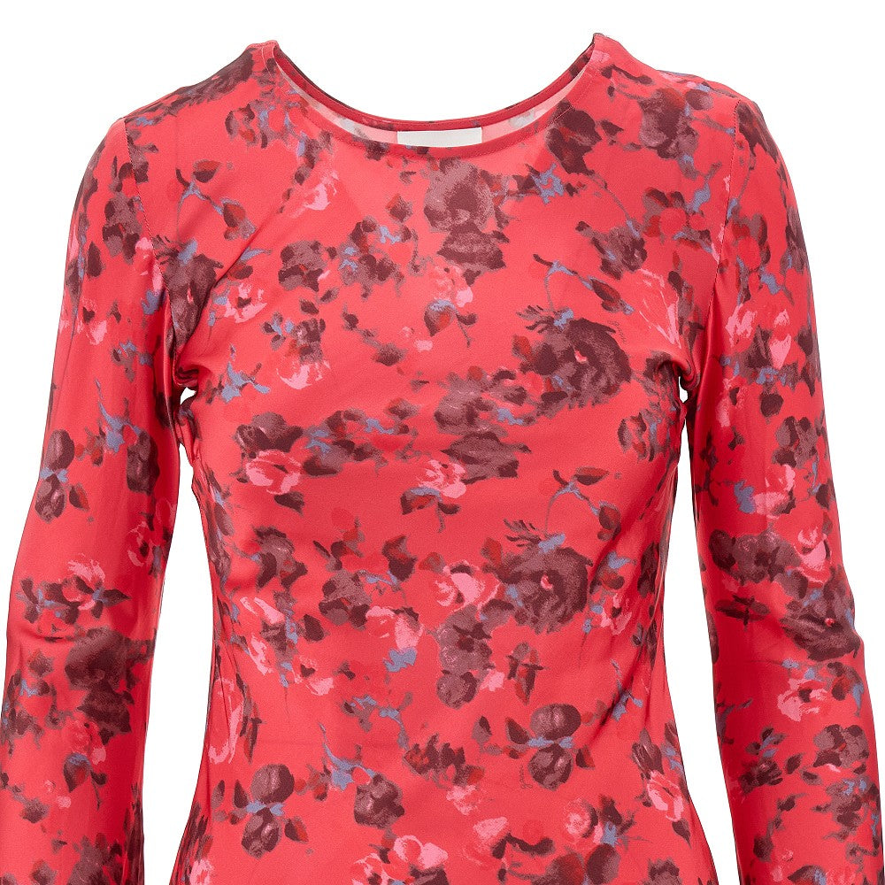 Floral satin mini dress