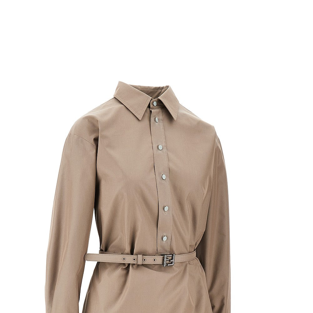 Abito camicia midi in popeline
