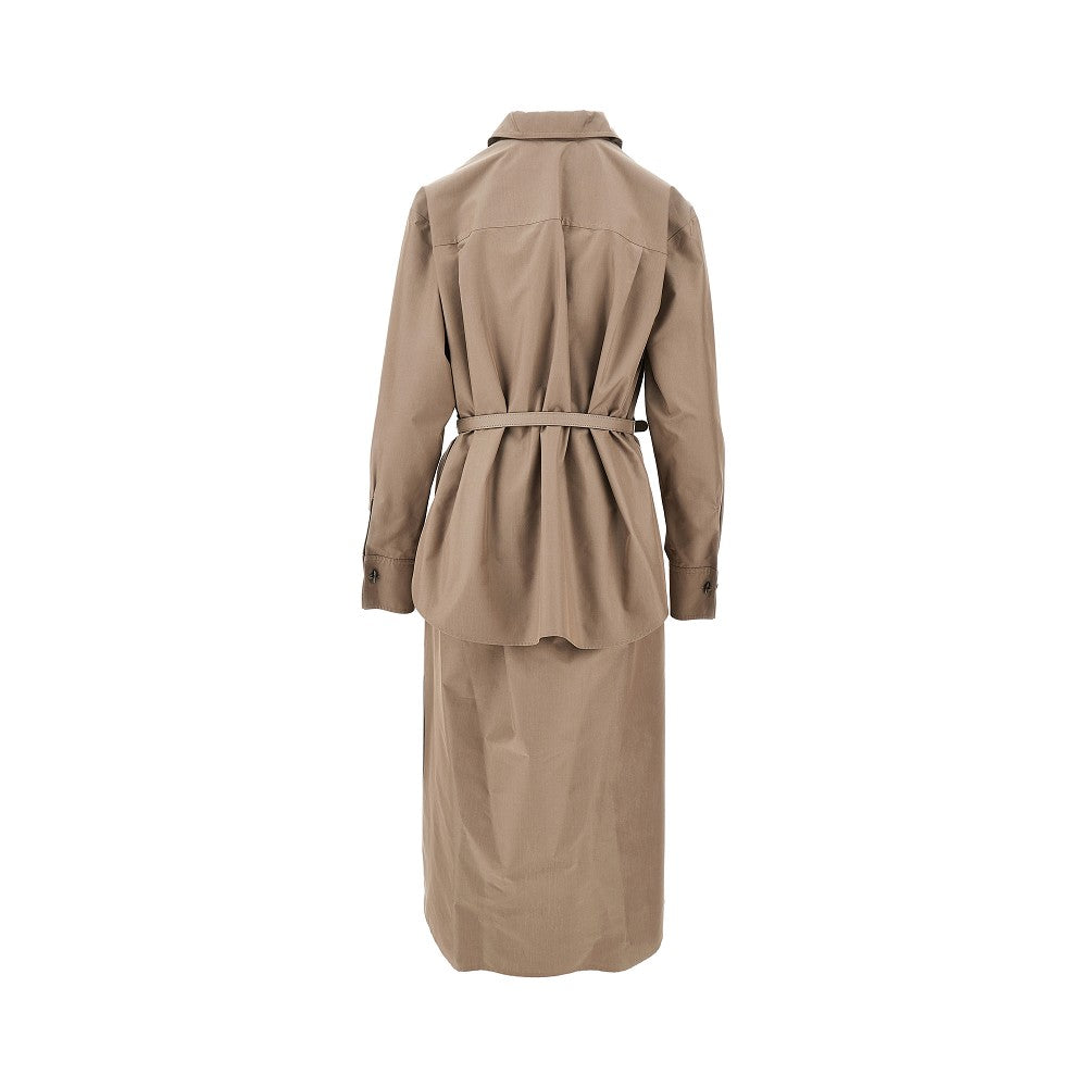 Abito camicia midi in popeline