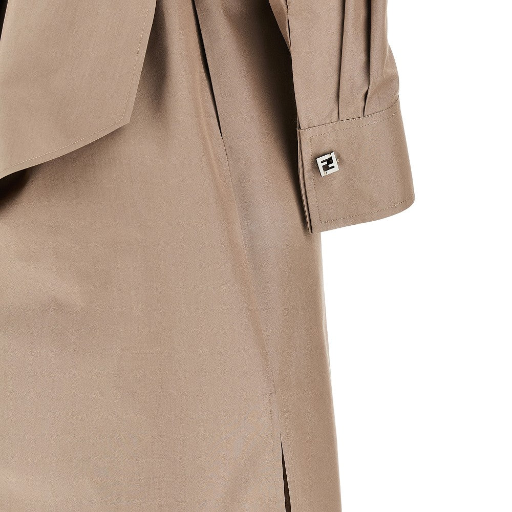 Abito camicia midi in popeline
