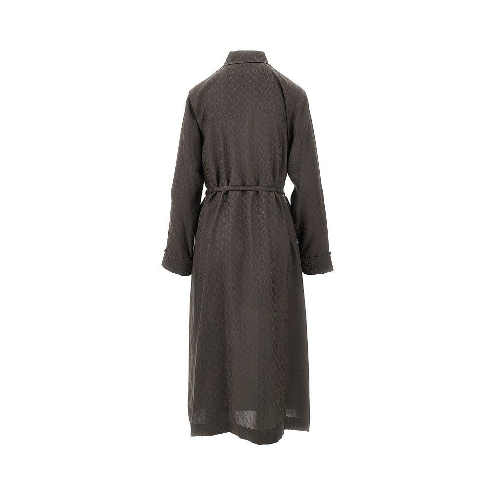 FF jacquard silk midi dress