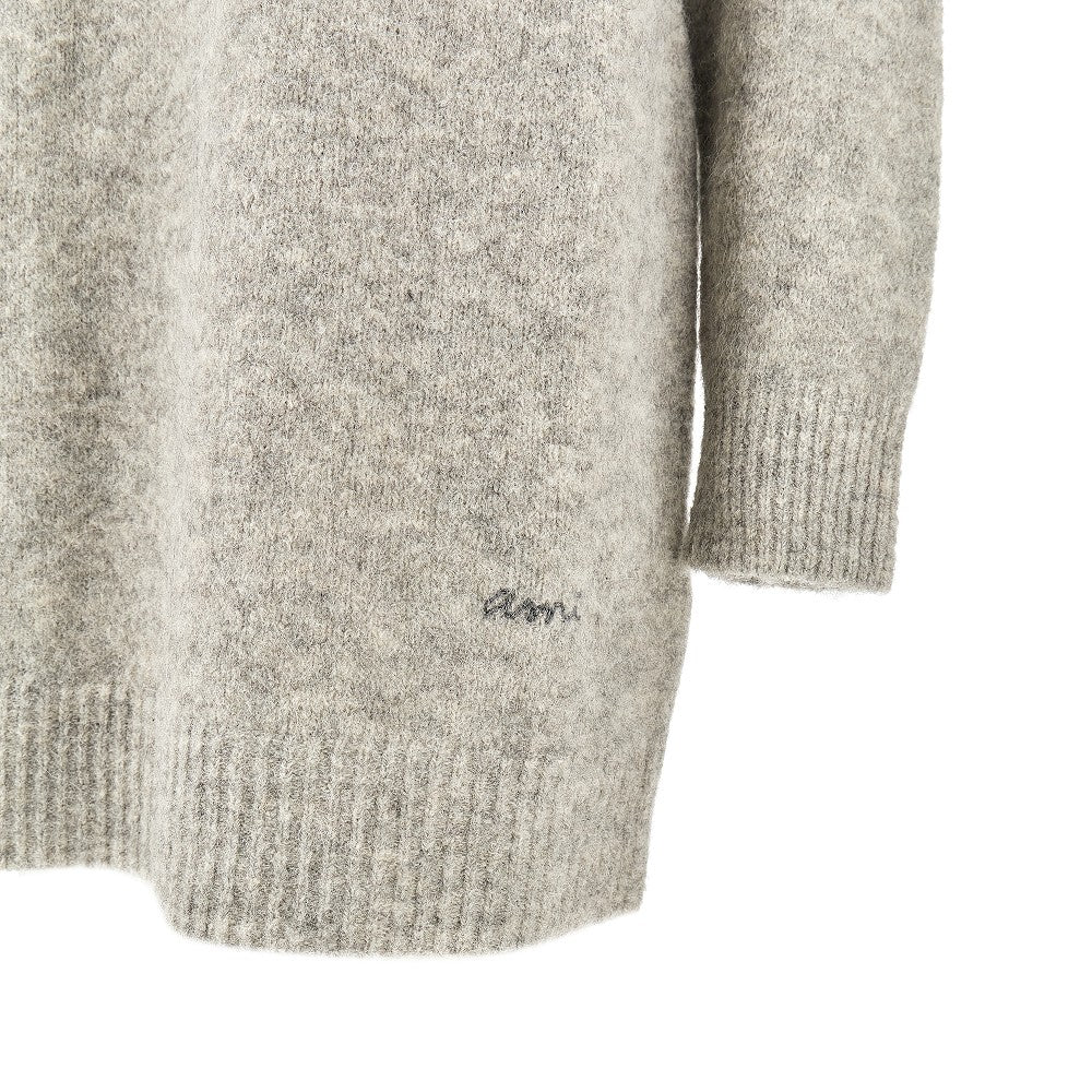 Alpaca-blend knitted polo dress