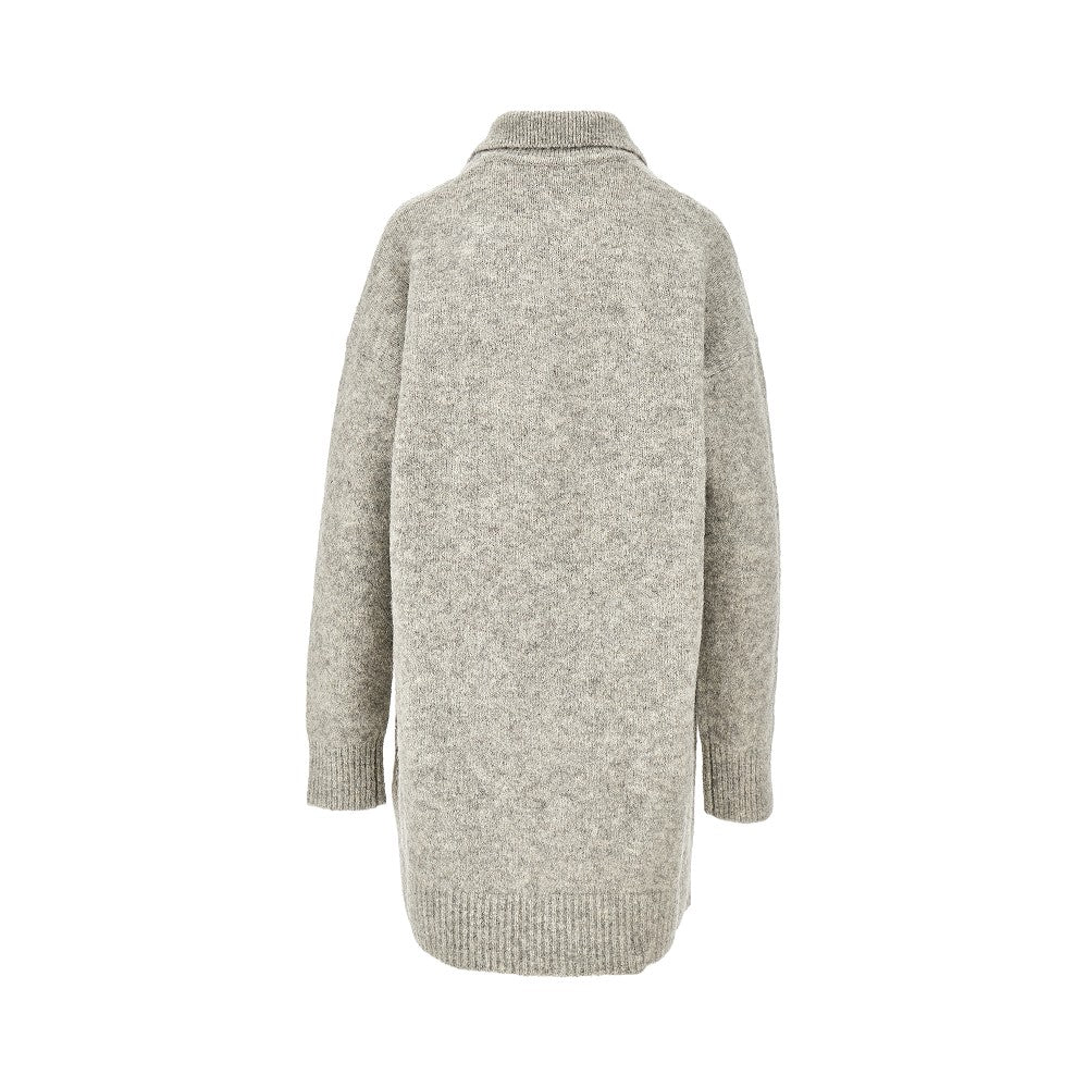 Alpaca-blend knitted polo dress