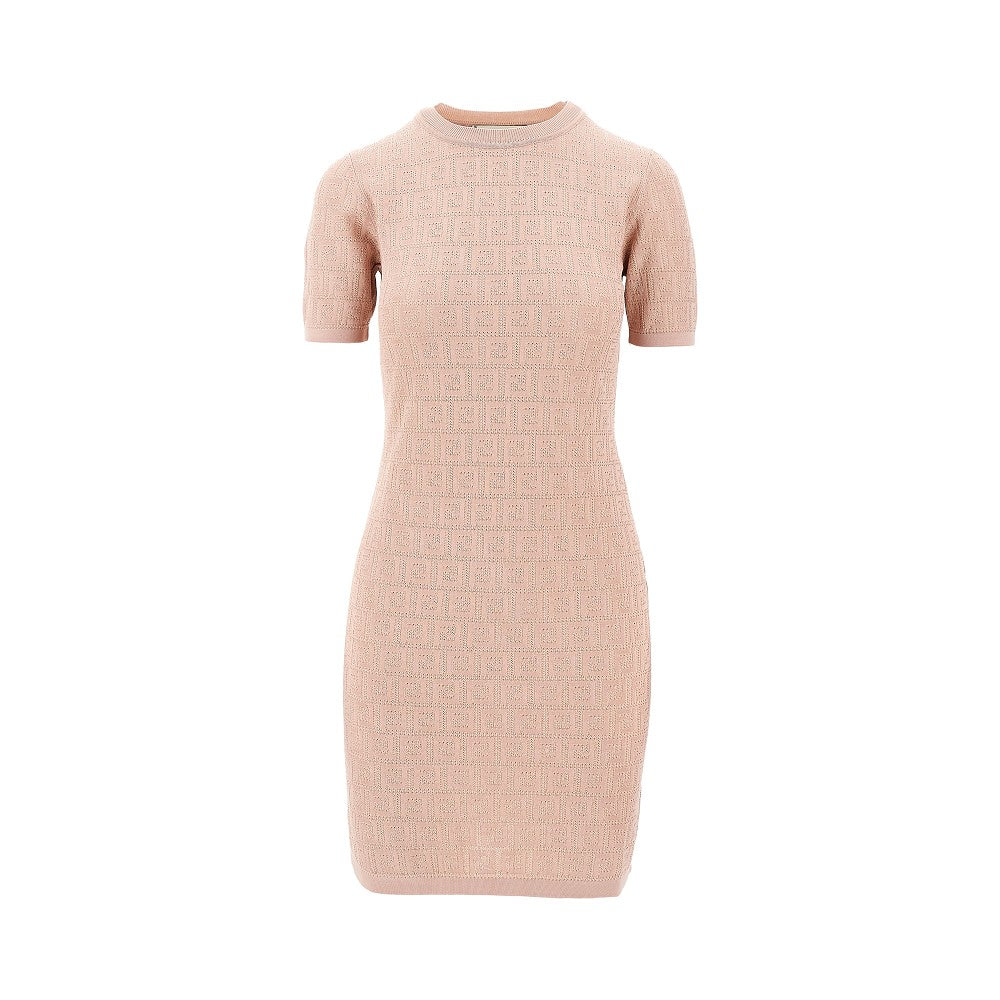 Jacquard FF knitted mini dress