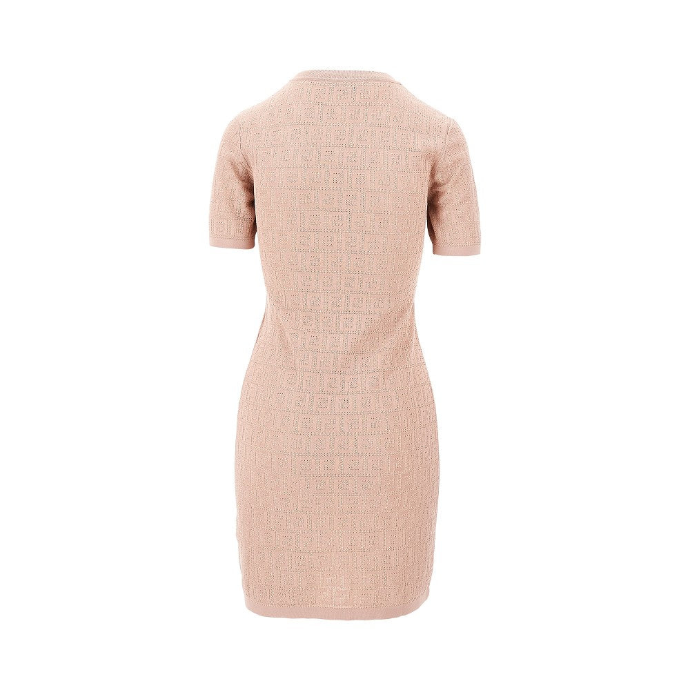 Jacquard FF knitted mini dress