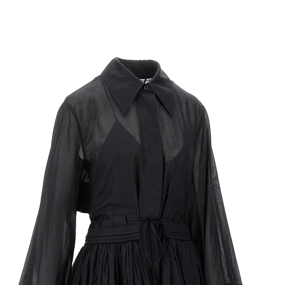 Abito midi in mussola di organza